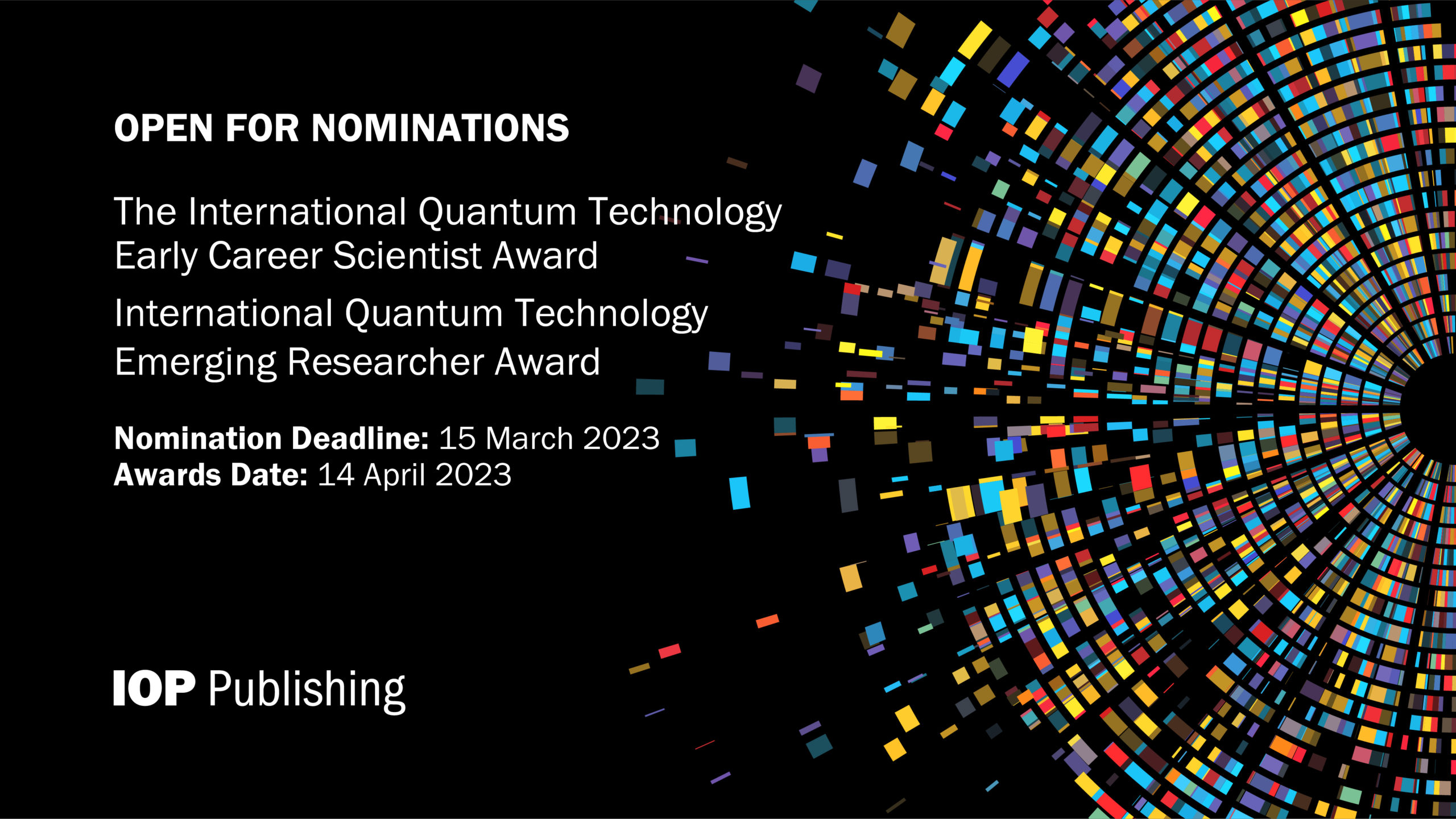 IOP Publishing: two award winners will be announced on 14 April 2023 image