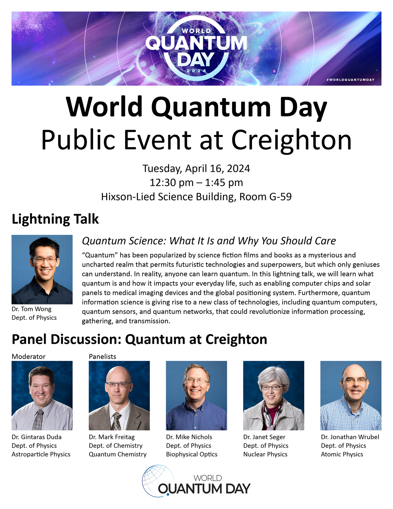 World Quantum Day Public Event at Creighton University alt