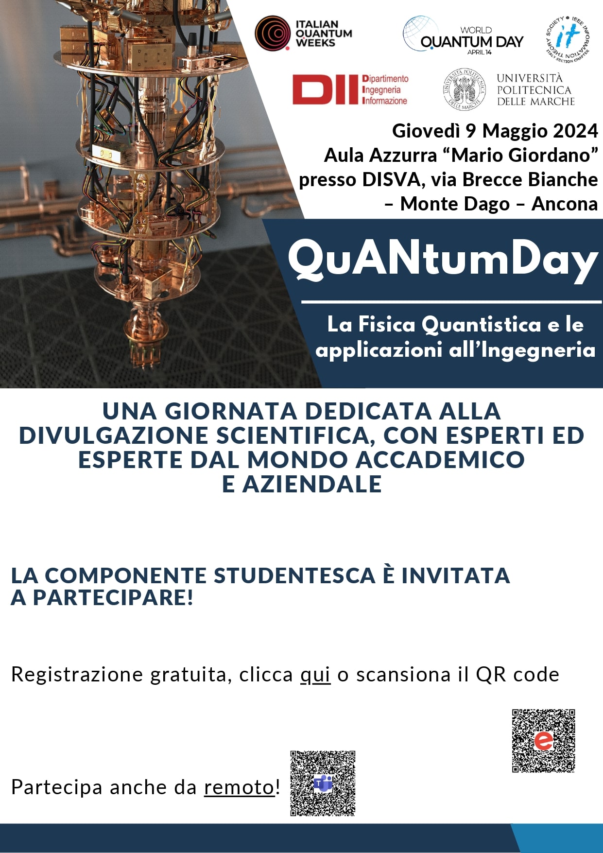 QuANtum Day: La Fisica Quantistica e le applicazioni all’Ingegneria alt