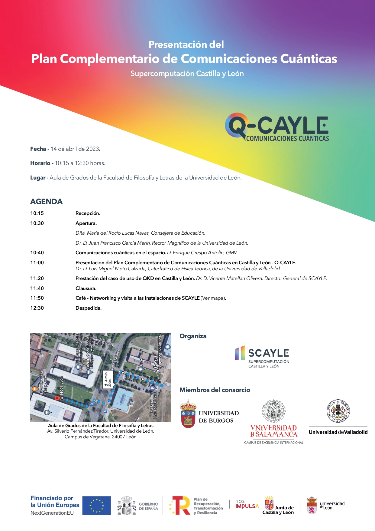 Presentación del Plan Complementario de Comunicaciones Cuánticas en Castilla y León &#8211; Q-CAYLE alt