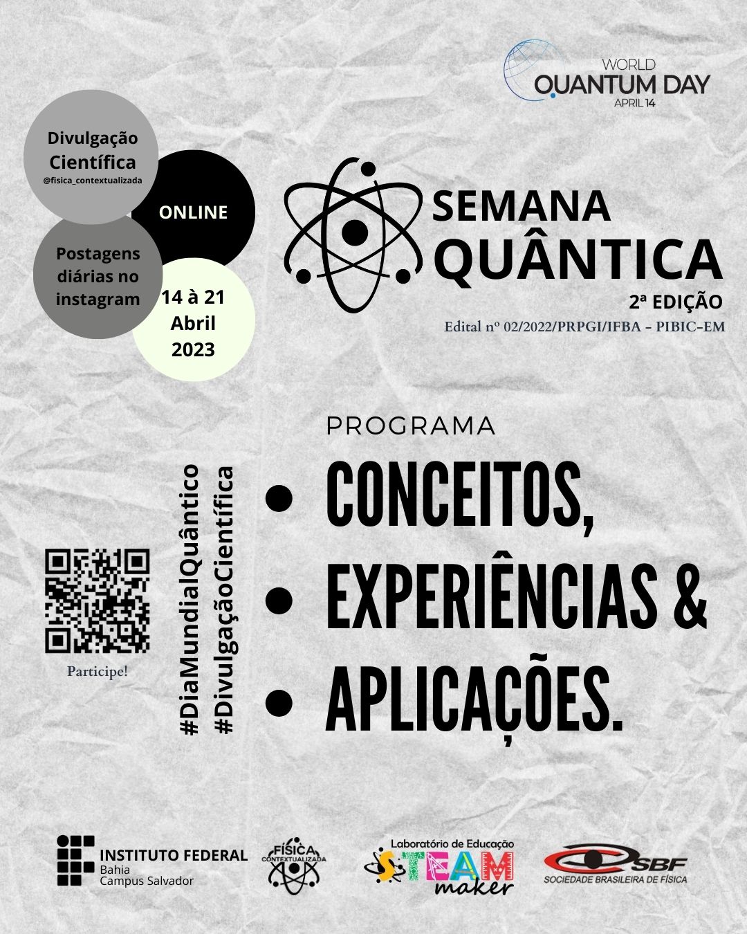 SEMANA QUÂNTICA &#8211; 2ª EDIÇÃO alt